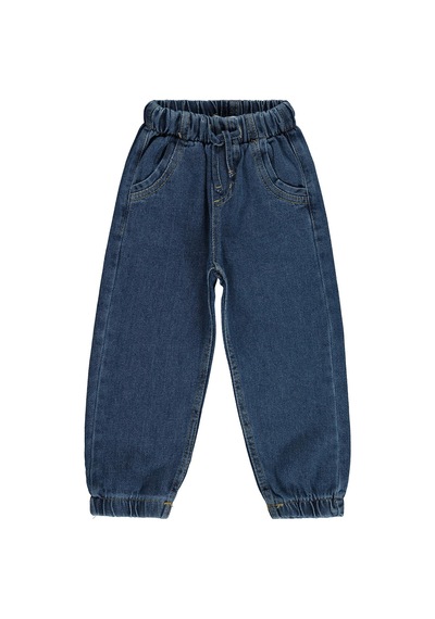 Civil Girls Jogger 2-5 Yaş Pantolon Kot - Mavi Koyu İndigo