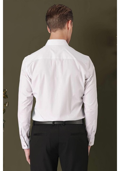 Efor Gk 711 Slim Fit Taş Klasik Gömlek Taş