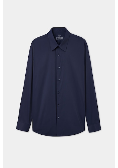 Twn Slim Fit Lacivert Düz Travel Gömlek 6ef02ad10288m Çok Renkli