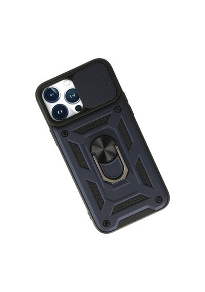 Newface - 47 - iPhone Uyumlu 13 Pro Kılıf Pars Lens Yüzüklü Silikon - Csmo-tex - - Lacivert