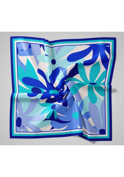 Silk Home Aura Eşarp 140001-13 Lacivert, Mavi, Lila, Beyaz