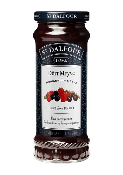 St. Dalfour Dört Meyve Reçeli 284 G - Katkısız Ve İlave Şekersiz 5'li Avantaj Paketi - 5 Adet Tarı
