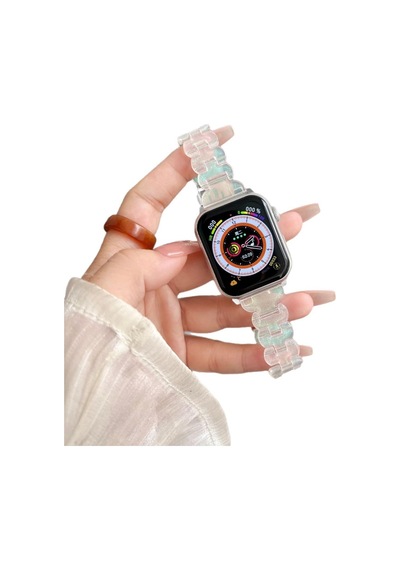 Apple Uyumlu Watch 10/11 42mm-38/40/41mm Kordon Taşlı Parlak İnce Flower Metal Bayanlar İçin Band 2/3/4/5/6/se/7/8/9