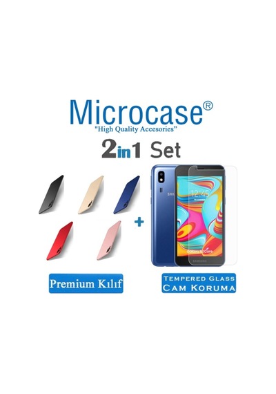 Samsung Uyumlu Galaxy A2 Core Premium Matte Silikon Kilif + Cam (Seçin) 348879807