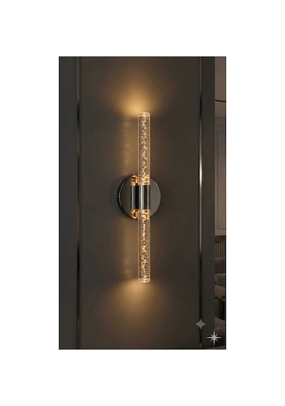 Bubbleflux Medium 40 Cm Modern Tasarım Led Aplik - Duvar Lambası - Antrasit Gri - Elektrikli - Günışığı Antrasit Elektrikli