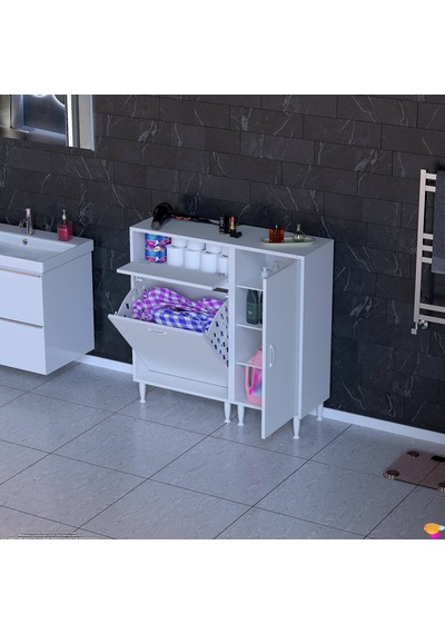 Modilayn Yenice 95x97x32,5 Cm 3 Raflı Ve 3 Sepetli Dolap İle Çamaşırlarınız Artık Daha Düzenli Beyaz Modilayn Yenice 95x97x32,5 Cm 3 Raflı Ve 3 Sepetli Dolap İle Çamaşırlarınız Artık Daha Düzenli Beyaz
