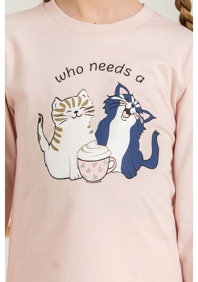 Rolypoly Anne Kız Who Needs A Hug Pembe Uzun Kol Pijama Takım Rp3902-a-v1 Rp3902-a-v1