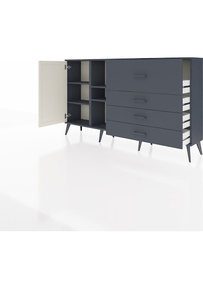 Arges Konsol 4 Raflı 4 Çekmeceli Tek Kapaklı 176x30x99 Antrasit-aytaşı/antrasit Aytası/antrasıt - Antrasıt Arges Konsol 4 Raflı 4 Çekmeceli Tek Kapaklı 176x30x99 Antrasit-aytaşı/antrasit Aytası/antrasıt - Antrasıt