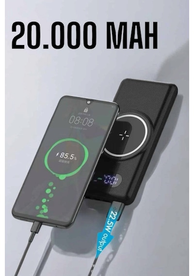 Gld-spt- Powerbank Taşınabilir 10.000 Mah Hızlı Şarj Dijital Göstergeli siyah