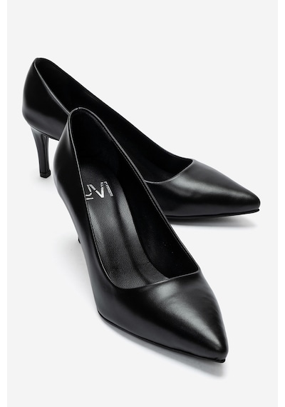 Luvi Shoes Clyde Siyah Cilt Hakiki Deri Kadın Topuklu Ayakkabı