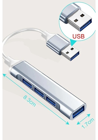 4 Port Hub Ultra Slim Usb Hub 4lü Usb Çoklayıcı Alimunyum Kasa Ultra Ince Usb 3.0 Hub