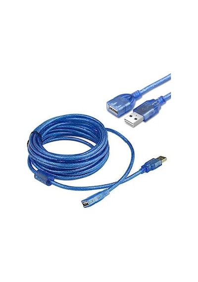 Rose Usb Uzatma Kablosu 10 Metre Uzatıcı Dişi Erkek Filtreli Mavi