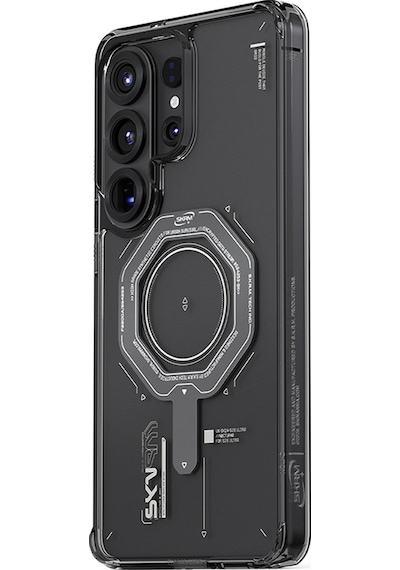 Galaxy S26 Ultra Uyumlu Kılıf Skinarma M-safe Şarj Özellikli Airbag Tasarımlı Magma Kapak Füme Füme