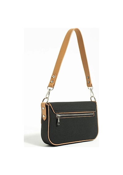 Just Polo Kadın Günlük Kullanıma Uygun Su Geçirmez Şık El Ve Omuz Çantası Shopper Ebat: 23 X 14 Cm Siyah - Taba