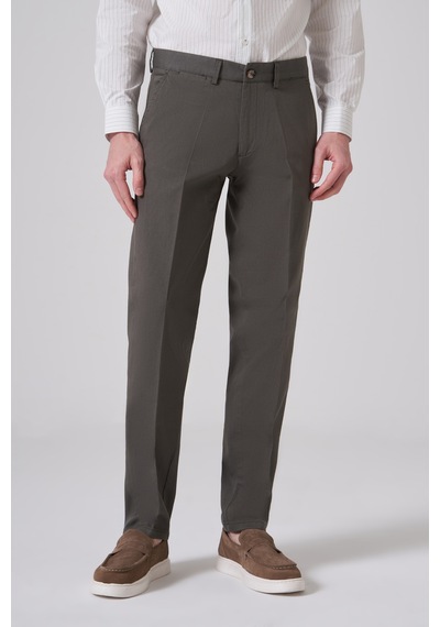 Morven Erkek Yeşil Pamuk Trend Dynamic Fit Chino Pantolon 26ms003016700 Yeşil