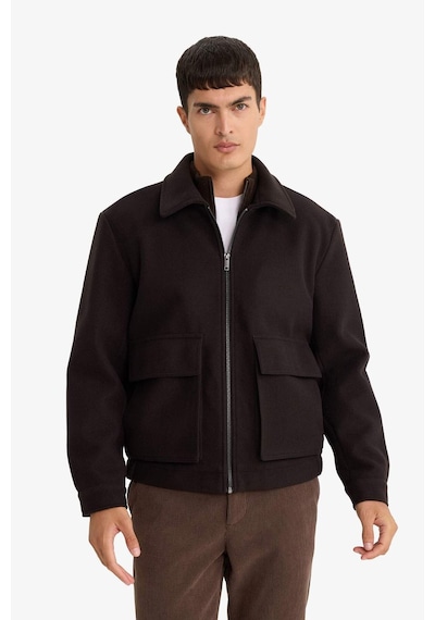 Defacto Regular Fit Gömlek Yaka Fermuarlı İç Cepli Mont E9978ax25wnbn339 Kahve-bn339