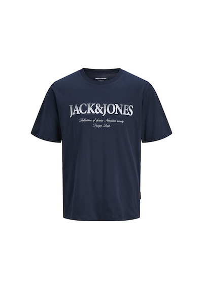 Jack & Jones Erkek Gögüs Logo Baskili Tisört - Devin - 12290173 Lacivert