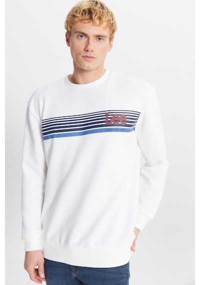 Erkek Baskılı Sweatshirt Off White Çok Renkli