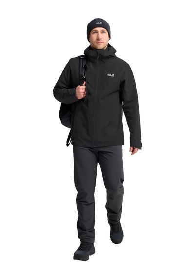Jack Wolfskin Stonetrail 3in1 Erkek Mont C-jaca66291e50v37 Siyah