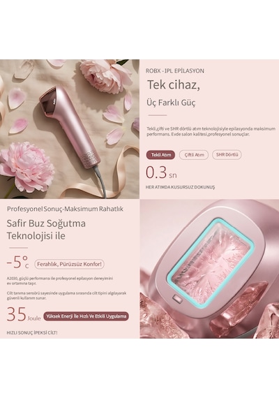 Robx A2030 Ipl Sapphire Sogutma 35 Joule Ultra Güç Hızlı Etki Çoklu Seri Otomatik Atım Pembe