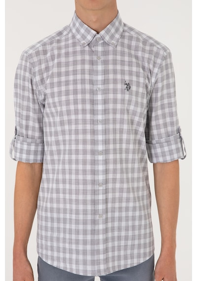 U.s. Polo Assn. Erkek Antrasit Gömlek Desenli 50306290-vr006 Antrasit