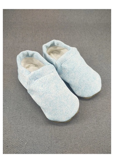 Loove Bebe Bebek Patik Ev Kreş Ayakkabısı Panduf Lastikli Ergonomik Tasarım Açık Mavi