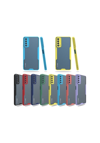 Huawei P Smart 2021 Kilif Platin Matte Silikon Arka Kapak 486104059
