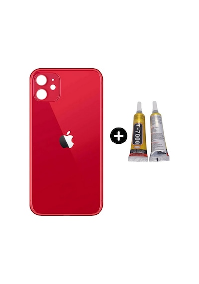 Apple Uyumlu iPhone 11 Arka Pil Batarya Kapak Kırmızı + B7000