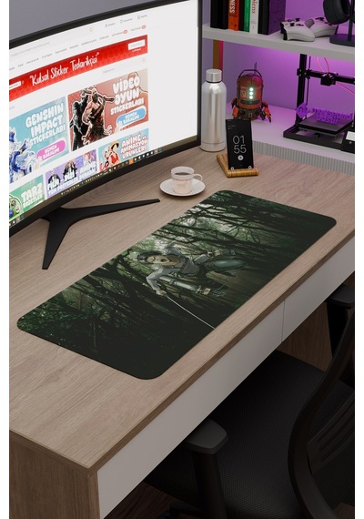 Levi Ackerman Anime V2 - 70x30 Xl Gaming Kauçuk Kaymaz Taban Mouse Pad Fare Altlığı