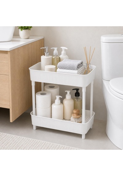 İki Katlı Raf Mutfak Banyo Düzenleyici, Tezgah Evye Lavabo Altı Üstü Organizer, 2 Kat Dolap İçi Depolama Rafı Diğer