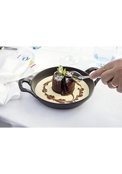 Staub Toz İstiflenebilir Fırın Kabı, Yuvarlak 16 Cm, 0,4 L İçerisinde Bulunan Mat Siyah Kaplı Tepsi İle Grafit Diğer