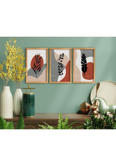 Bk Home Dekoratif 3’Lü Retro Ahşap Tablo-15 (551040995)
