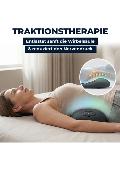 Curesleep - Üçlü Füzyon Masajı, Curesleep Masajı, Titreşim, Isıtma, Şişirme Ve Söndürme, Ergonomik Tasarım, Hafızalı Köpük Gri