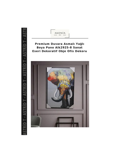 Premium Duvara Asmalı Yağlı Boya Pano Alk2925-8 Sanat Eseri Dekoratif Obje Ofis Dekoru
