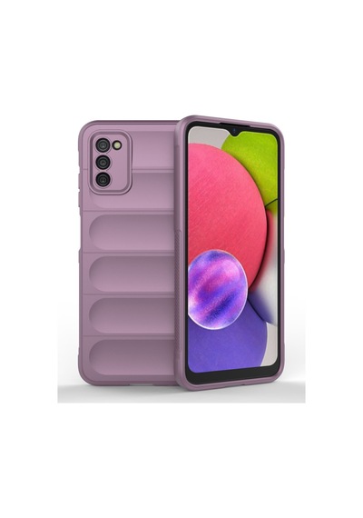 Samsung Galaxy  Uyumlu,  A03s Kılıf Optimum Silikon - Mor
