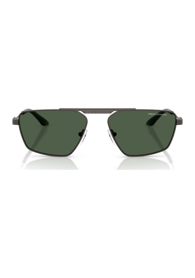 Armani Exchange Aex 2059s 613371 56 Unisex Geometrik Gri Metal Güneş Gözlüğü Gri