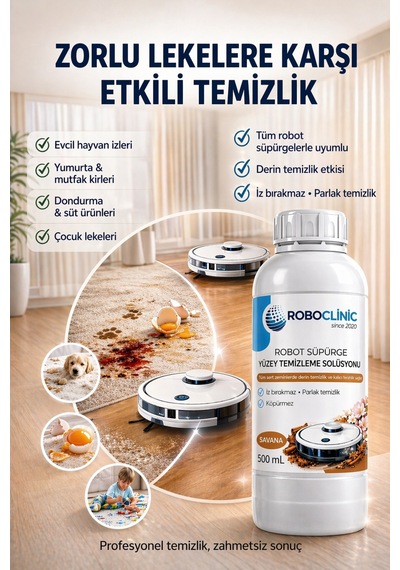 Dreame L10s Ultra Gen 2 Uyumlu Yedek Mop Ve Robot Süpürge Deterjanı 500 Ml Solüsyon -savana