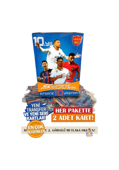 Süper Final 2023 Futbol Oyuncu Kartları - All Star 10. Yıl Özel Tasarım 400 Adet