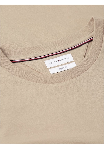 Tommy Hilfiger Ess Seasonal Reg Fıt Solıd Tee Erkek Bej T-shirt - Mw0mw39995