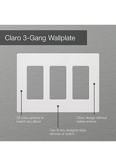 Işık Açma Kapama Düğmesi 3 Claro Plate Cw-3-wh 120.00 Diğer