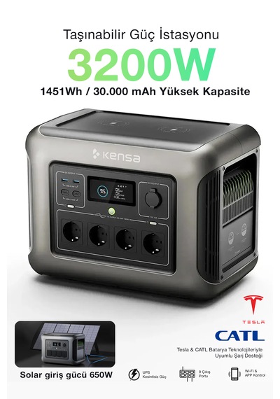 3200w Taşınabilir Güç Istasyonu 1056wh Kapasite, Lifepo4 Batarya, Solar Destek, App Kontrollü