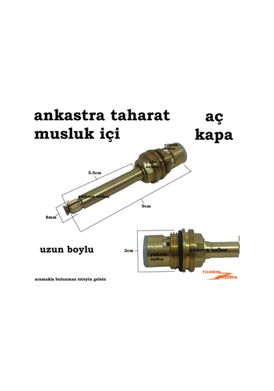 Ankastre Taharat Musluğu Büyük Boy İçi Aç Kapa Taharet Musluk İçi