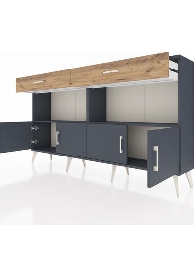 Arges Konsol 2 Raflı 2 Çekmeceli 4 Kapaklı 176x30x99 Antrasit-ant Antrasit-antrasit/çam Arges Konsol 2 Raflı 2 Çekmeceli 4 Kapaklı 176x30x99 Antrasit-ant Antrasit-antrasit/çam