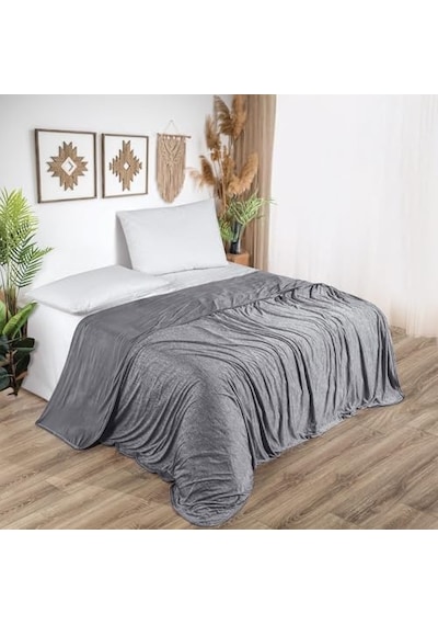 Ice Chill Serinletici Pike Çift Kişilik 200x220 Cm Cooling Nano Kumaş Gri Açık Indigo