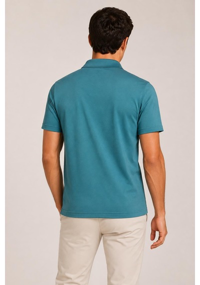 Alexander Gardi Ultra Yumuşak Dokulu Kısa Kollu Fermuarlı Polo Yaka T-shirt Mint