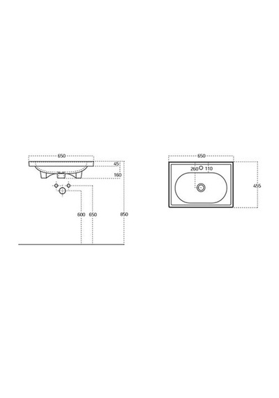 Sanovit Grace 65 CM Konsollu Zarif Lavabo Beyaz