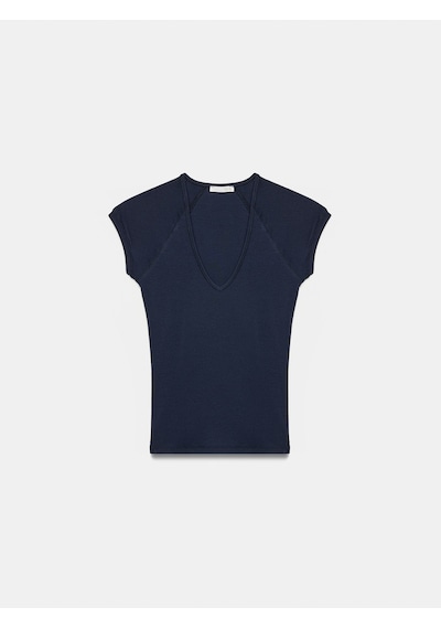 Dilvin 32894 V Yaka Fit T-shirt-k.lacivert