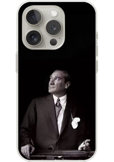 Apple Uyumlu iPhone 12 Pro Şeffaf Kılıf Atatürk 3 Tasarımlı