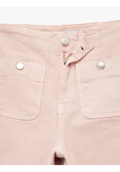 Koton Yüksek Bel Cep Detaylı Düğmeli Kısa Geniş Paça Pantolon - Culotte Jeans Pembe 6wal40022mw Pembe Koton Yüksek Bel Cep Detaylı Düğmeli Kısa Geniş Paça Pantolon - Culotte Jeans Pembe 6wal40022mw Pembe