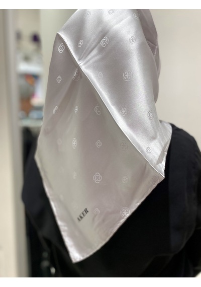 Aker İpek Monogram Jakar Eşarp